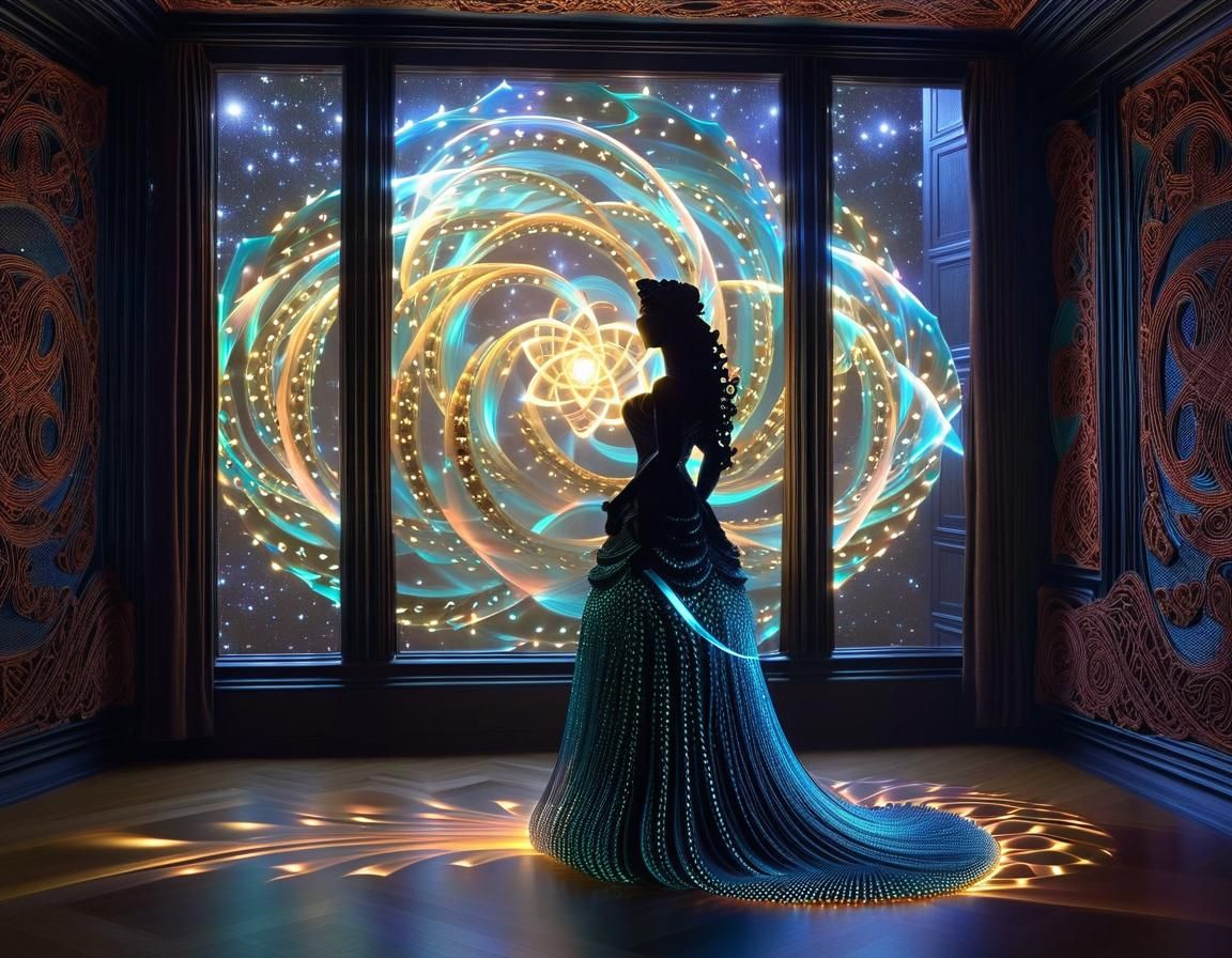 Luminous Celtic StarWave in 3D Rendering