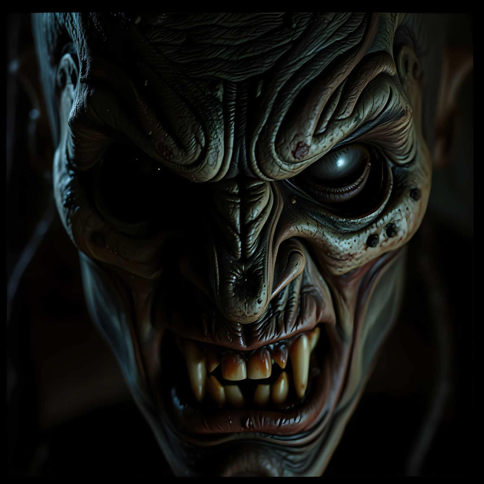 Hyper-Realistic Face From Hell Cinematic Still