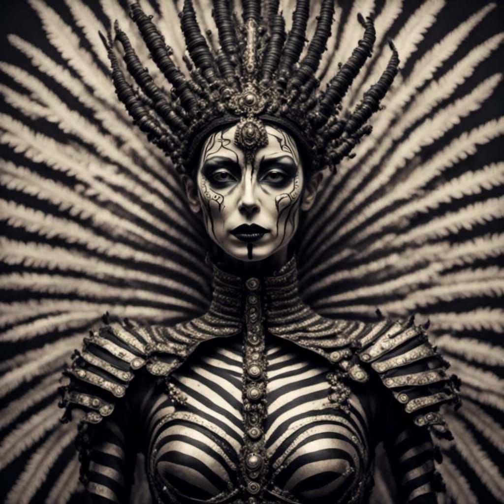 Zebra Punk Dreamscape in a Surreal Style