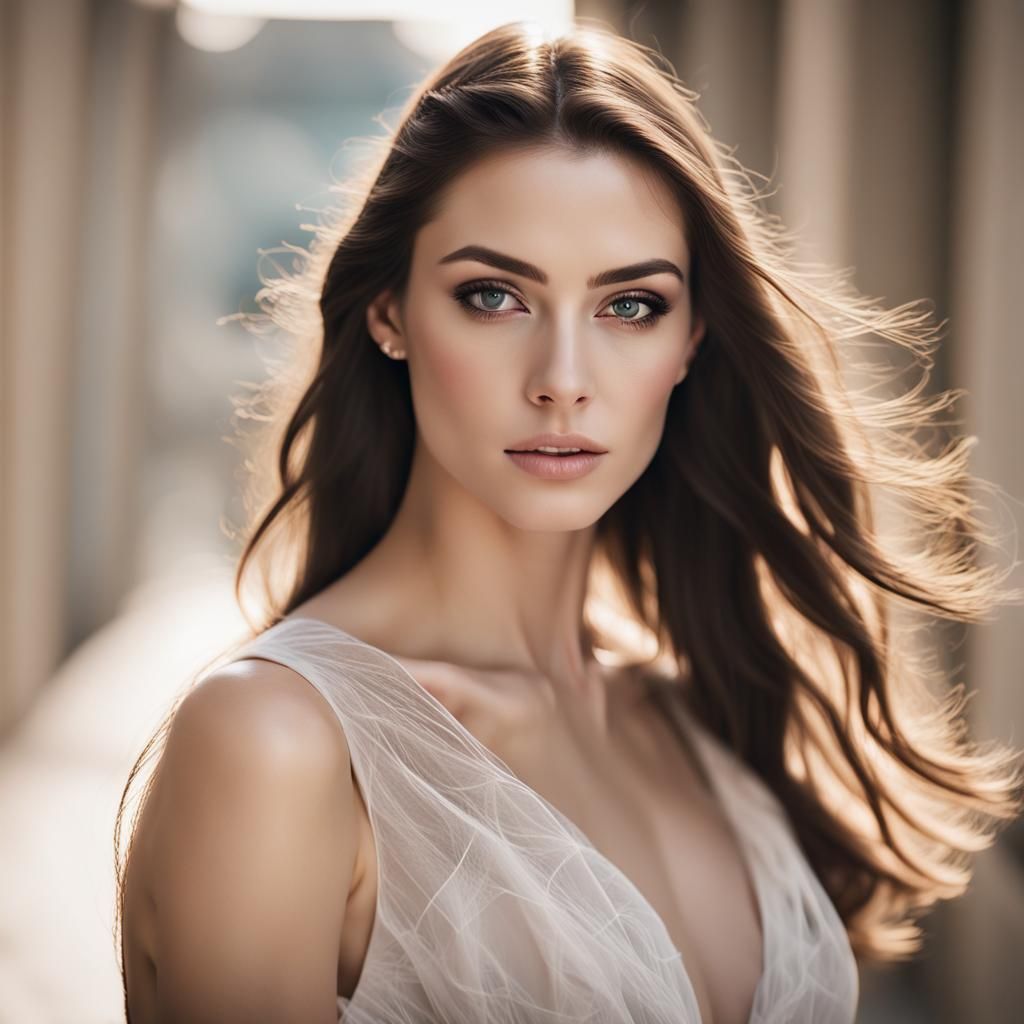 Stunning Brunette Portrait with Ethereal Lighting