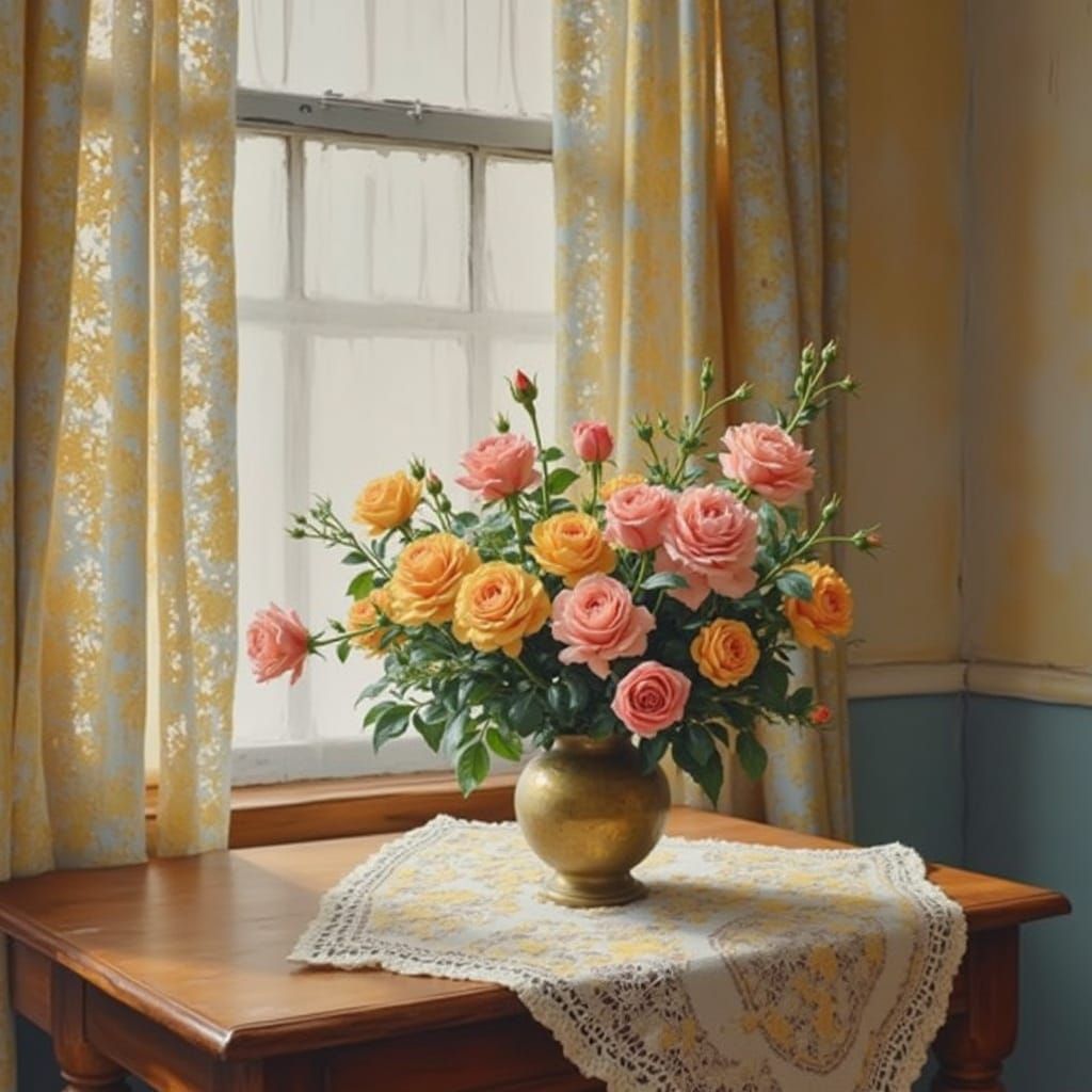 Ethereal Blooms in Whimsical Gouache Style