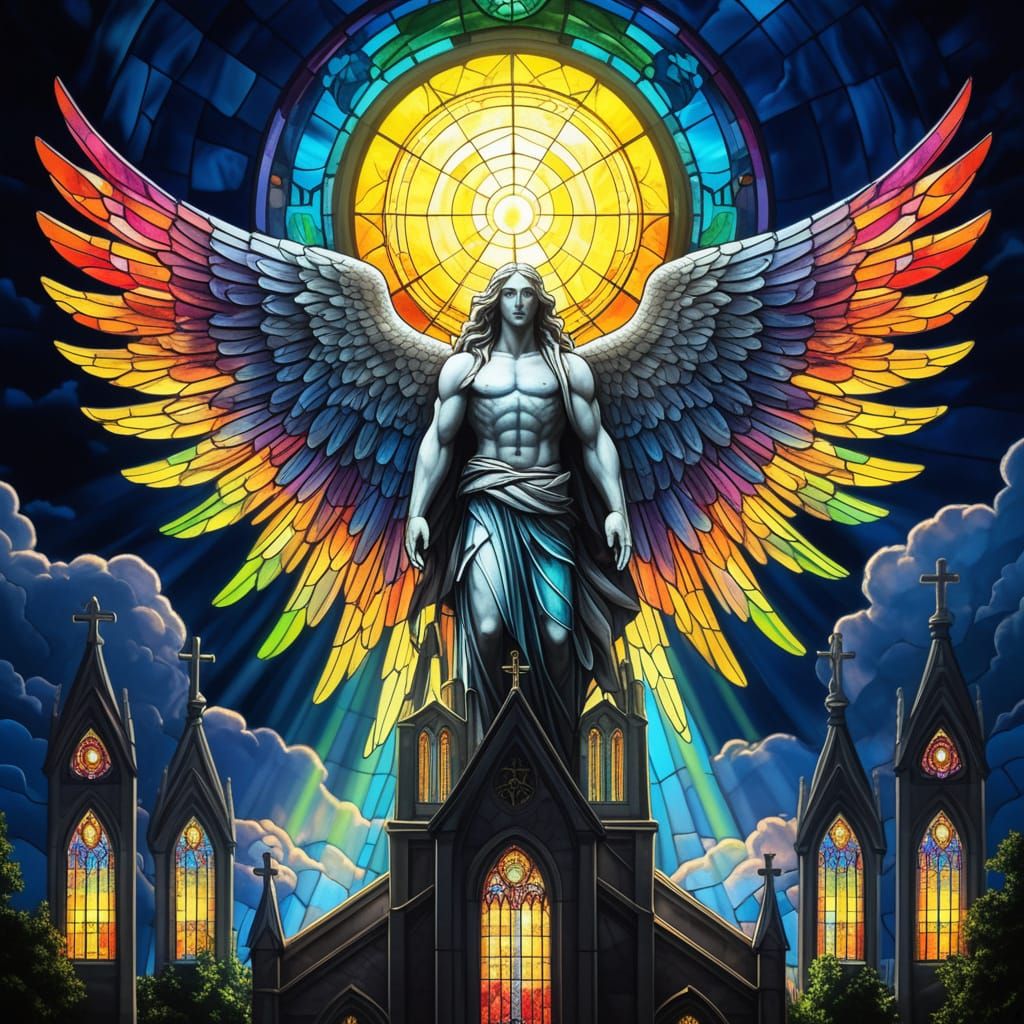 Glowing Eyed Angel of the Noire Skies