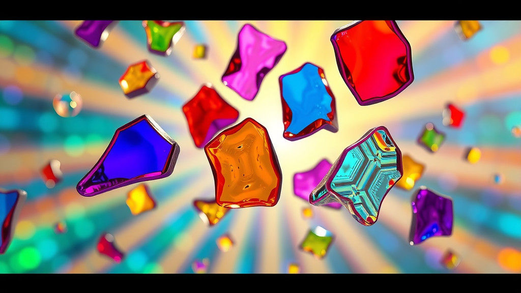 Vibrant Stained Glass Fragments in Dreamlike State