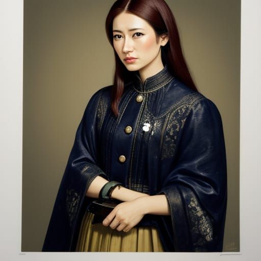 Sensual Female Portrait in a Modern Art Style