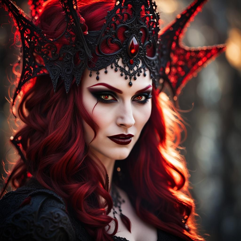 Gothic Vampire Queen in Catholic Church