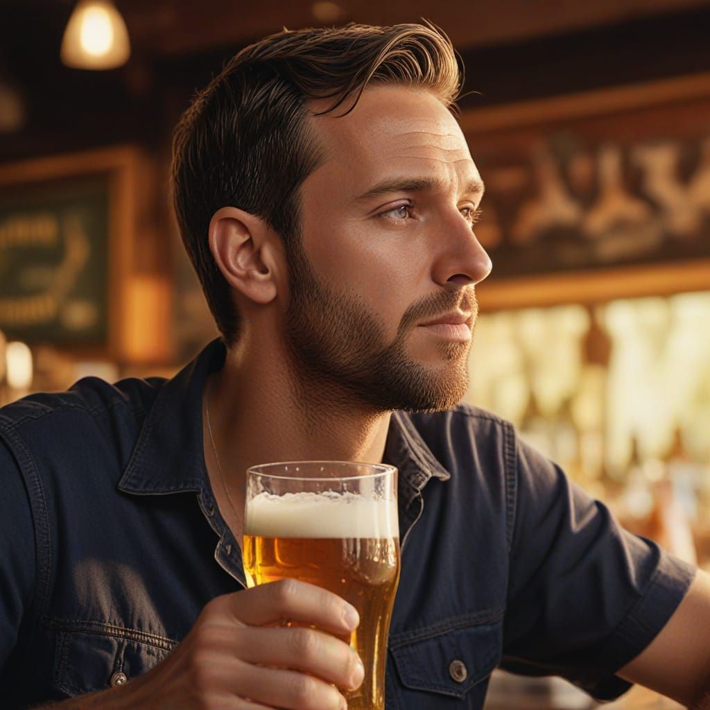 Vibrant Tavern Scene in Hyperrealistic Style