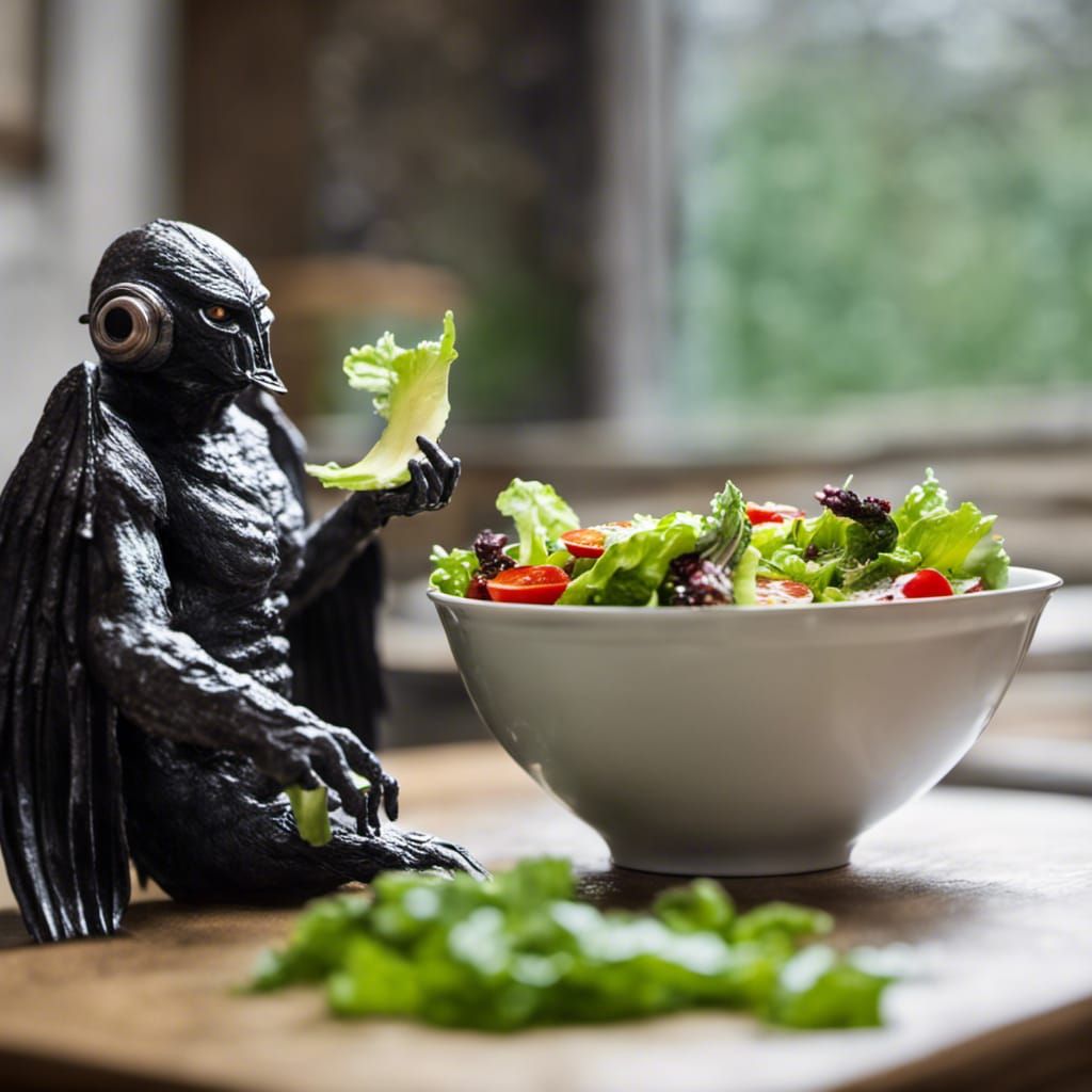 Mothman Enjoys Salad in Appalachia