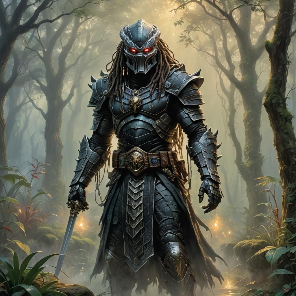 Predator as Priest in Ethereal Fantasy Style