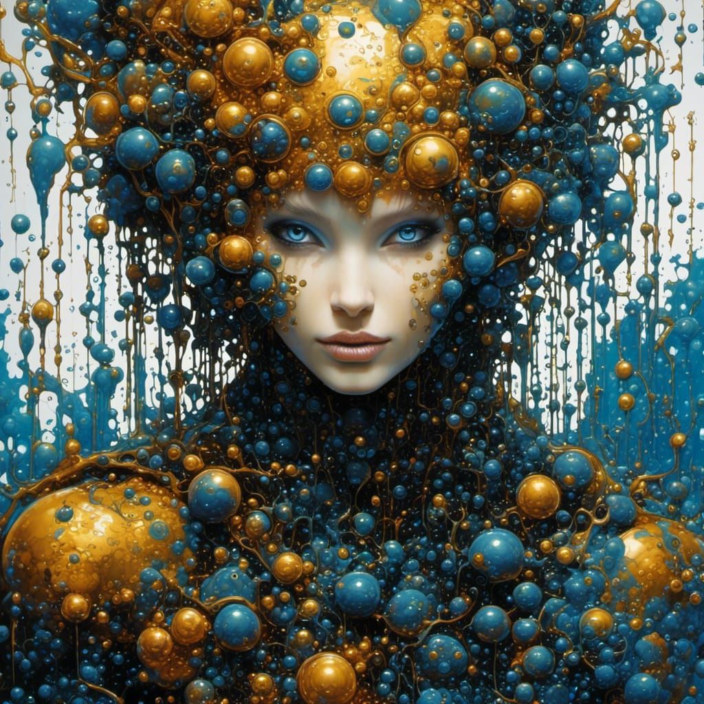 Ethereal Dark Fantasy in Oil and Alcohol Ink