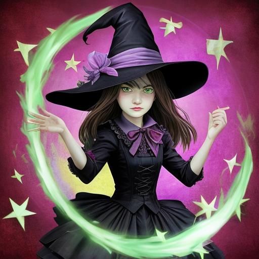 Classic Witch of Bad Luck Illustration