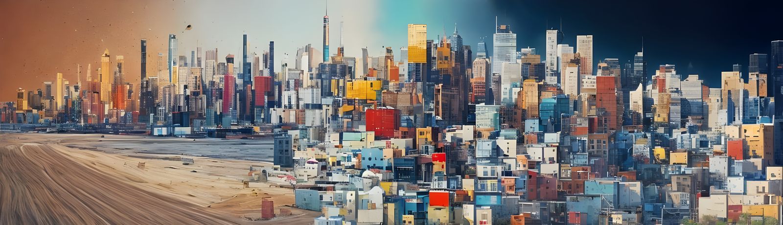 Floral Colorfield Painting in Pointillist Style