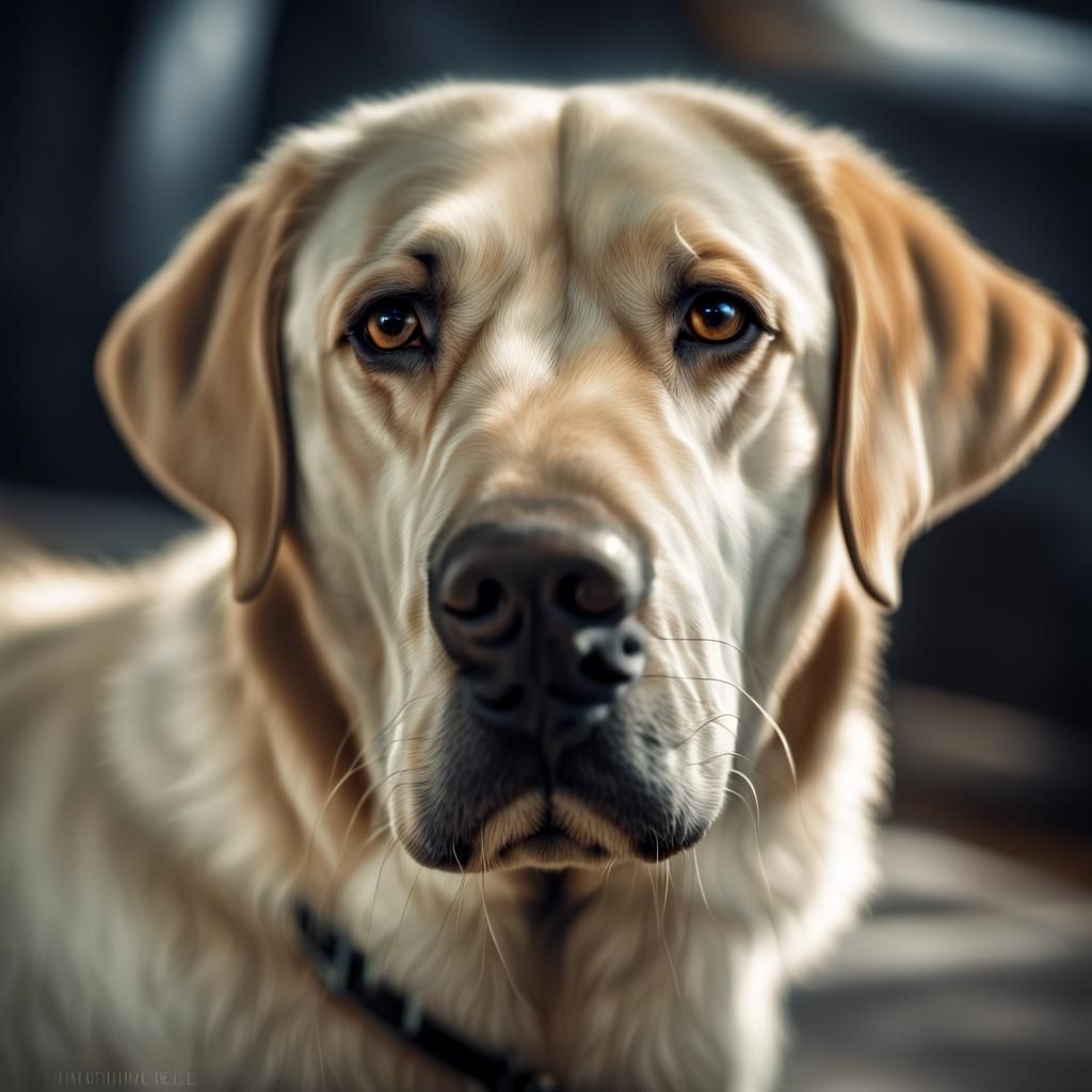 Hyperrealistic Labrador Portrait in Cinematic Style