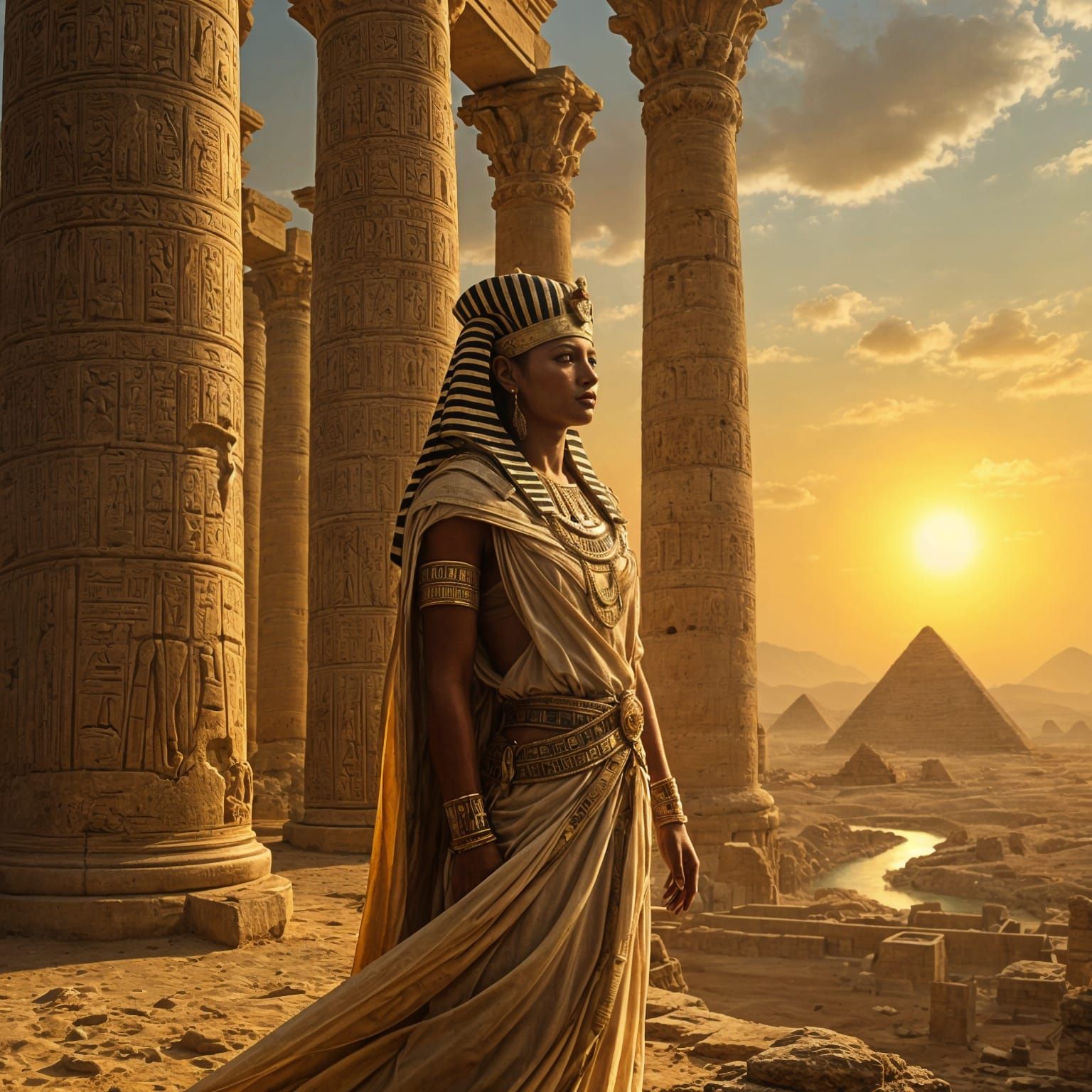 Egyptian Royalty in Ancient Splendor