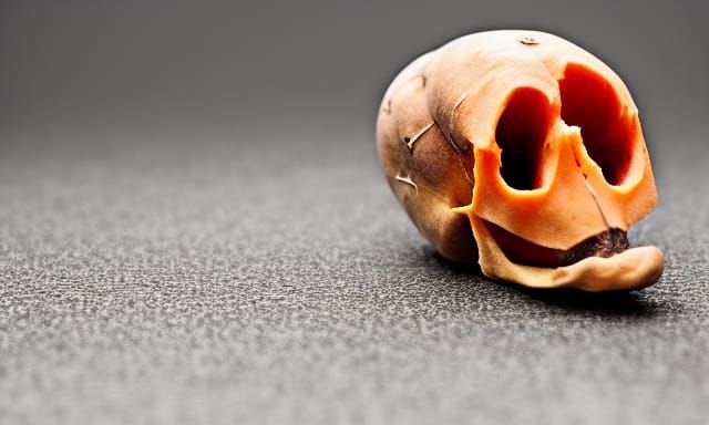 Skull-Like Sweet Potato in Professional Photo