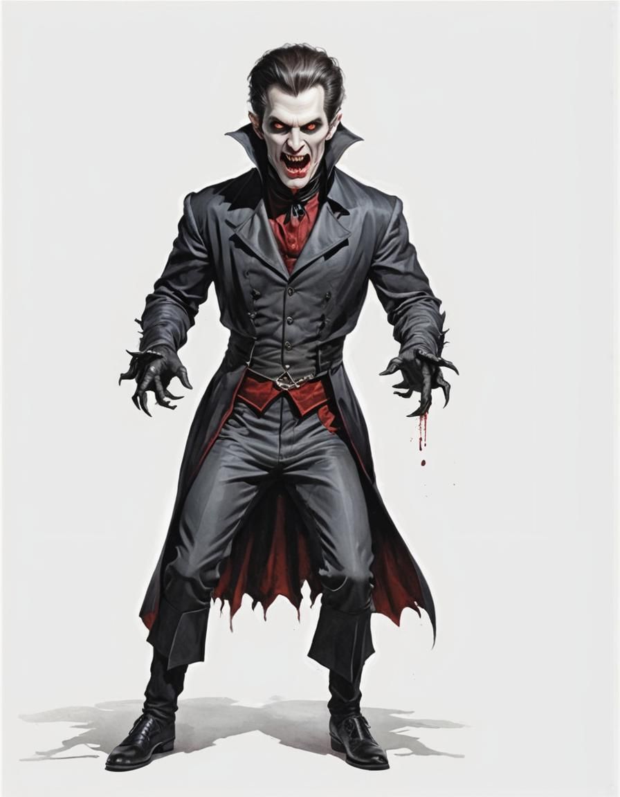 Scary Modern Male Vampire Portrait