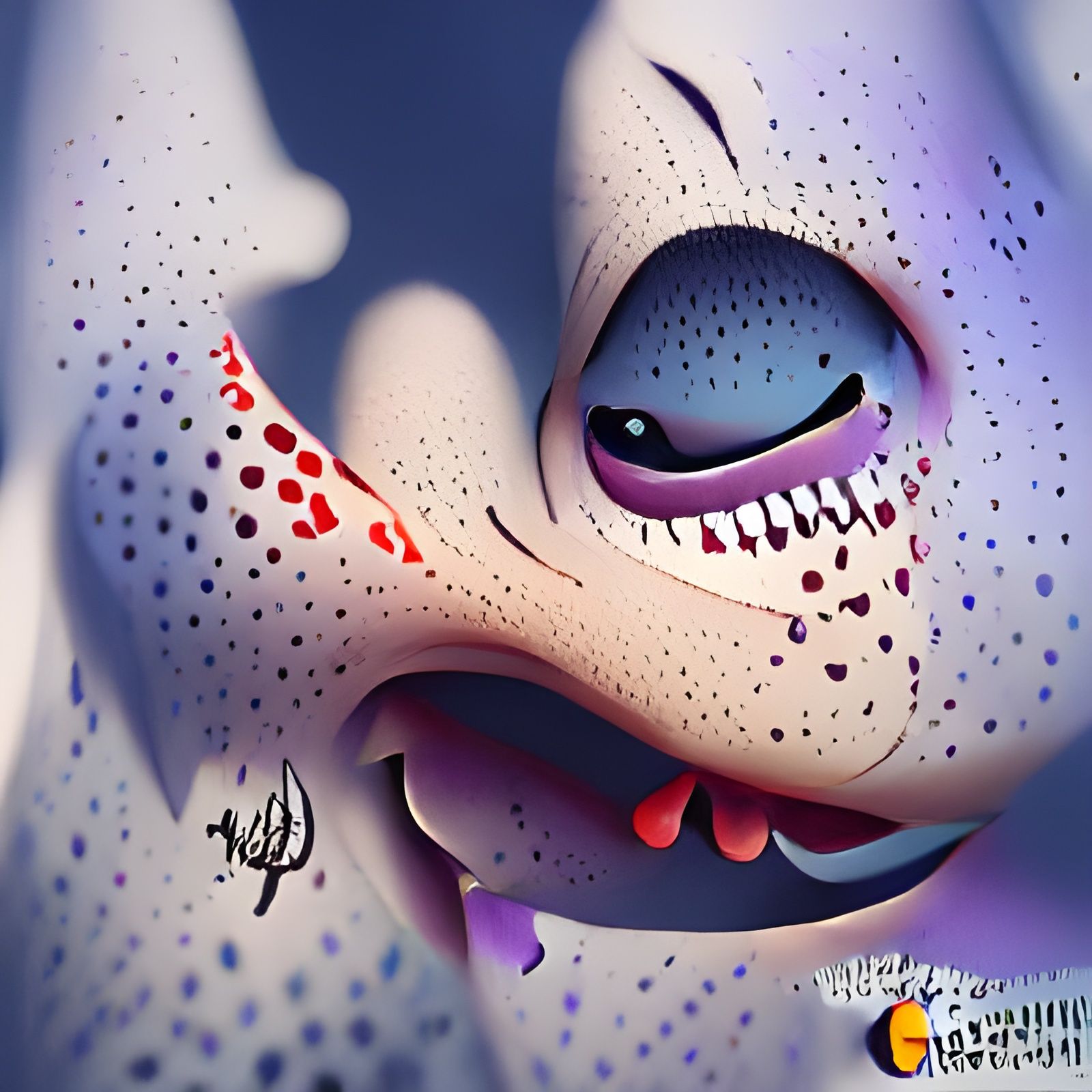 Horrific Ghost in Disney Cartoon Art Style