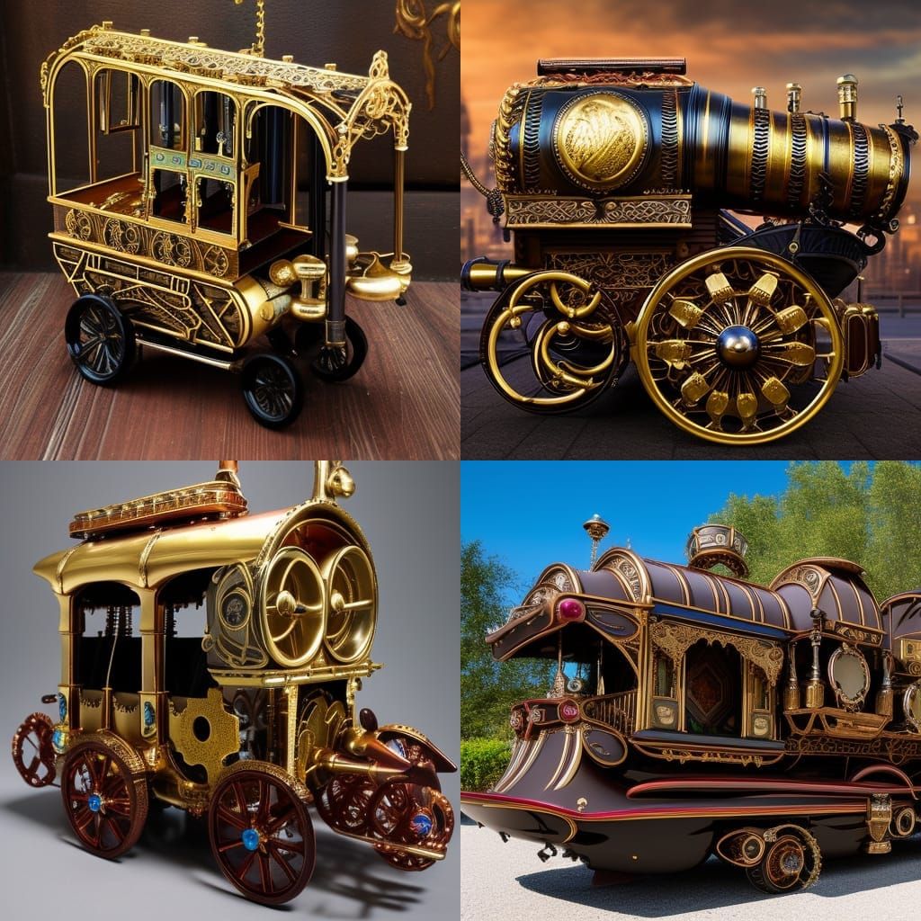 Steampunk Calliope Mobile House in Victorian Style