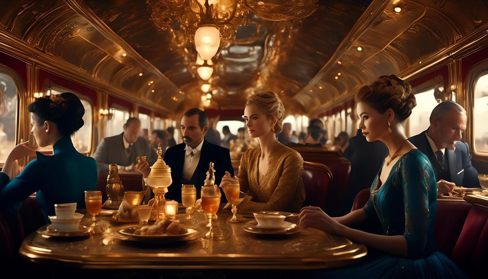 19th century on board the Orient Express.