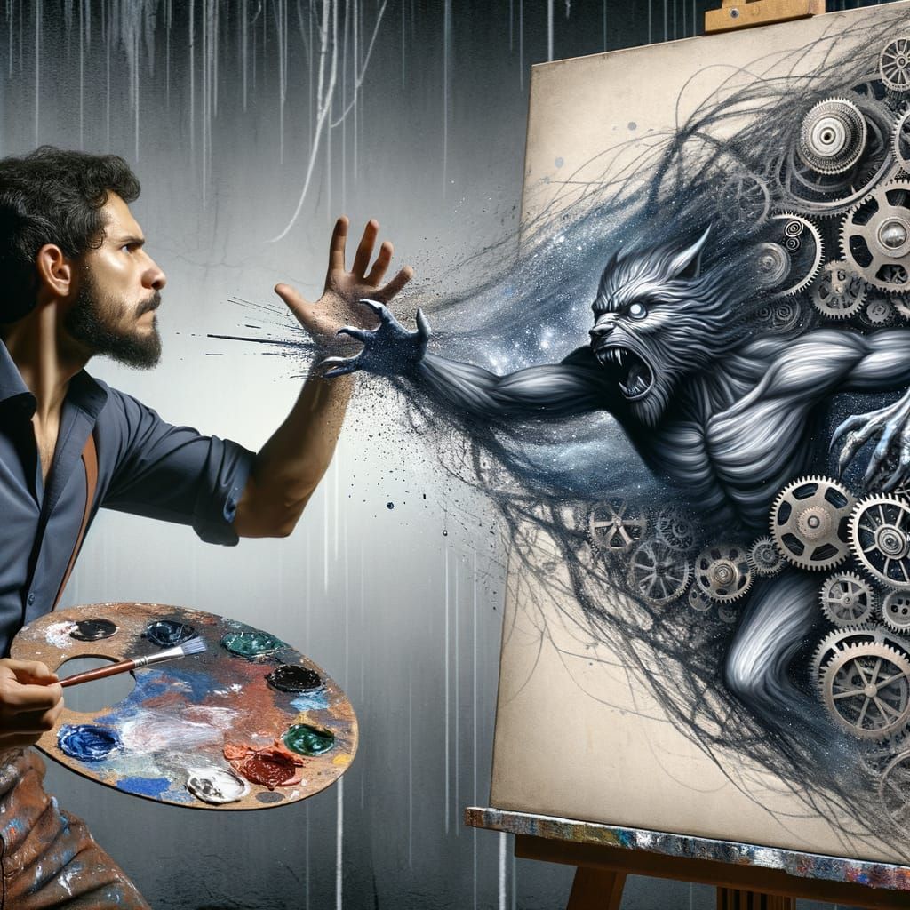 Mechanical Werewolf Transforms in a Blazing Aesthetic