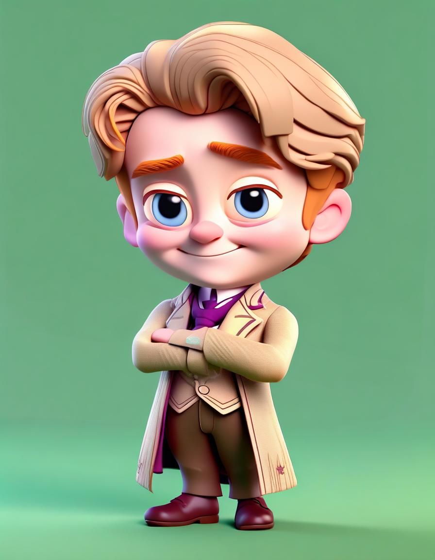 Cute Chibi Gilderoy Lockhart in 3D Digital Art