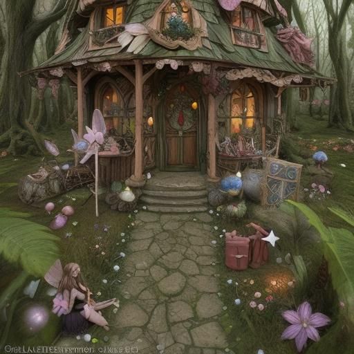 Armed Fairies in Whimsical Fairy Wonderland