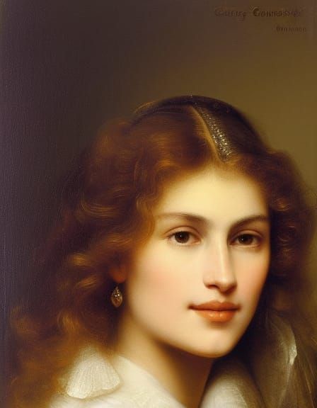 Portrait of a Young Woman in Rembrandt Style