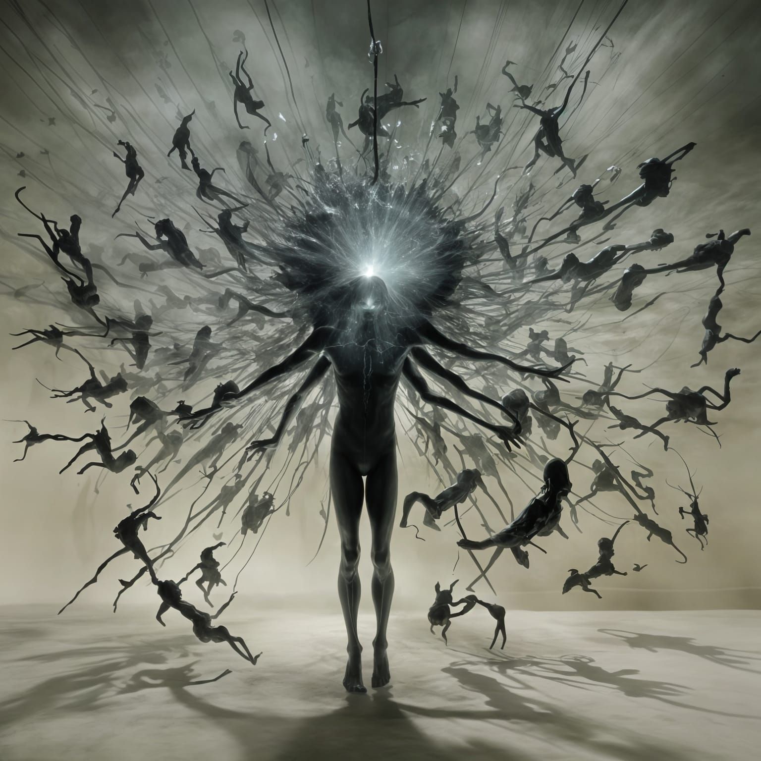 Grimdark Shadowrealm Dreamscape with Ethereal Lightning