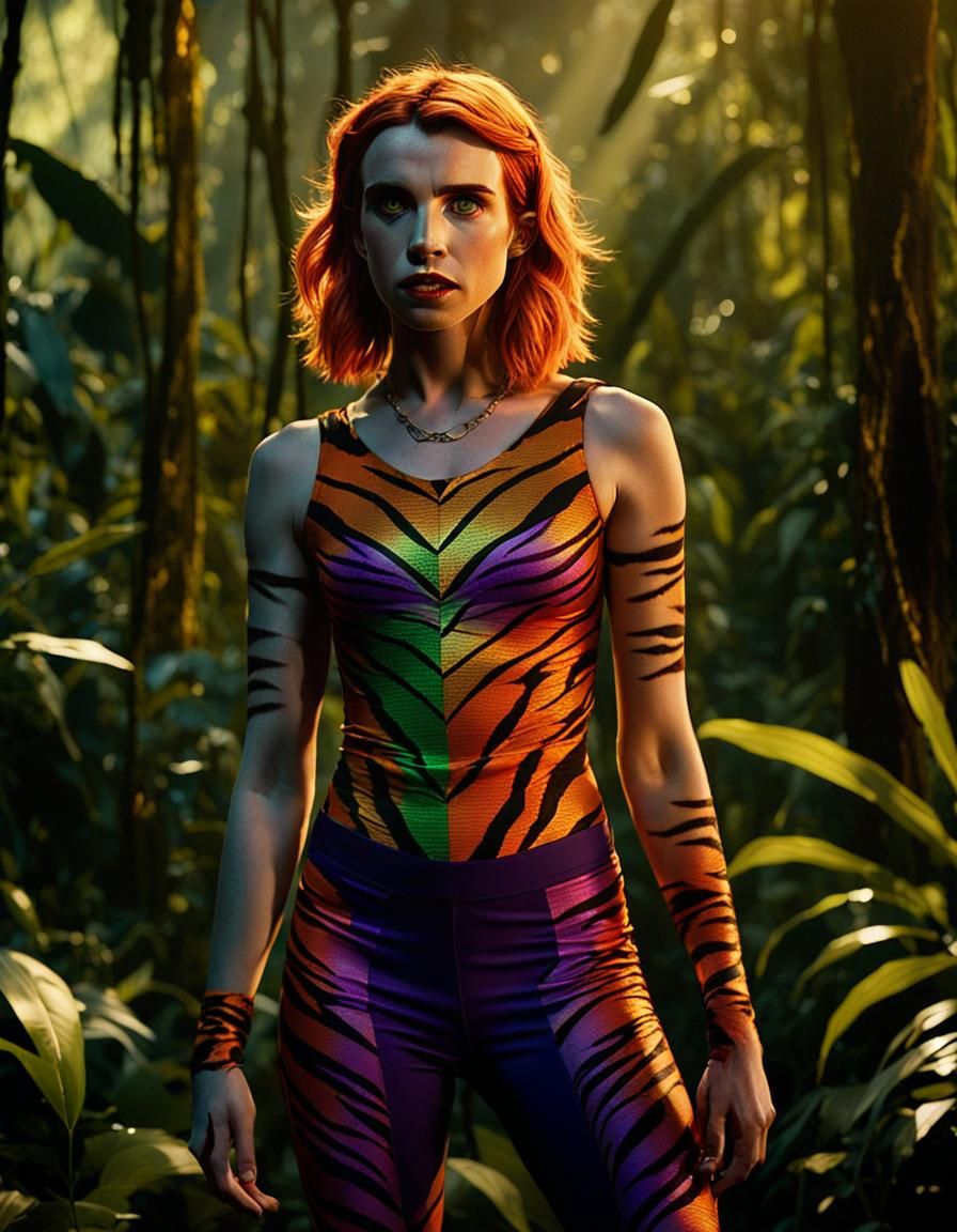 Tigra the Were-Woman in Jungle Environment