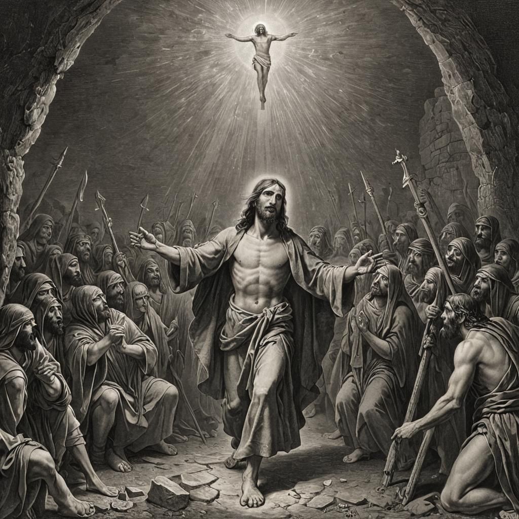 Jesus Christ Artwork in Doré Style