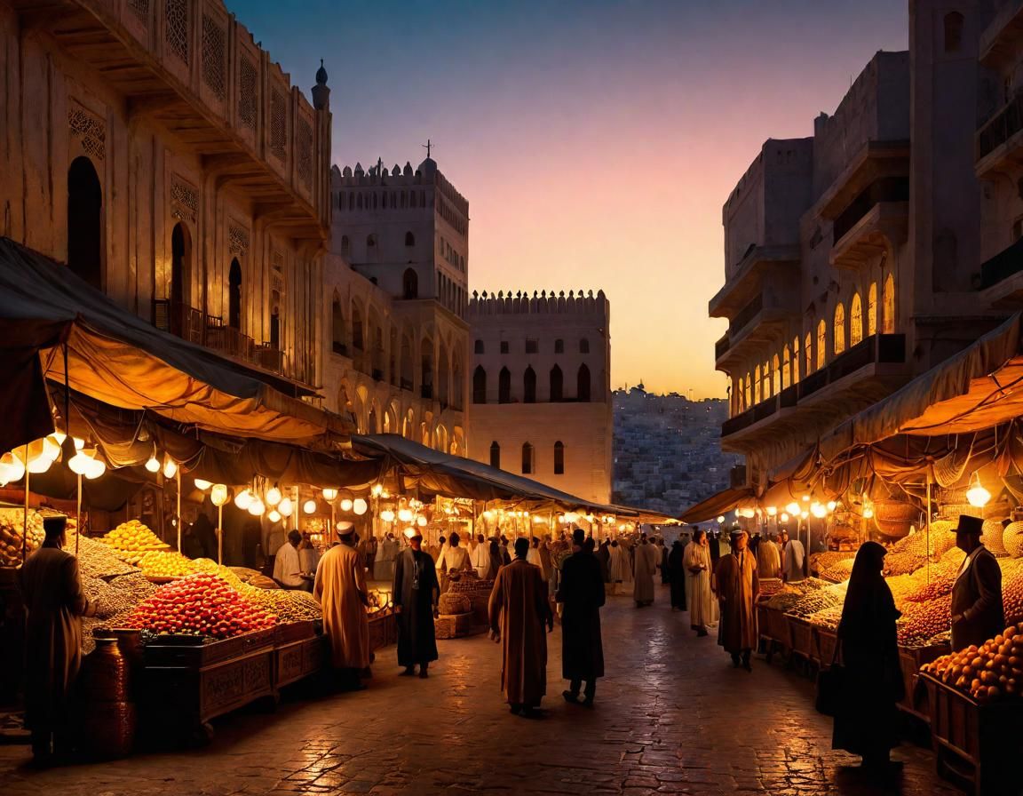 Old Algiers Marketplace at Magic Hour