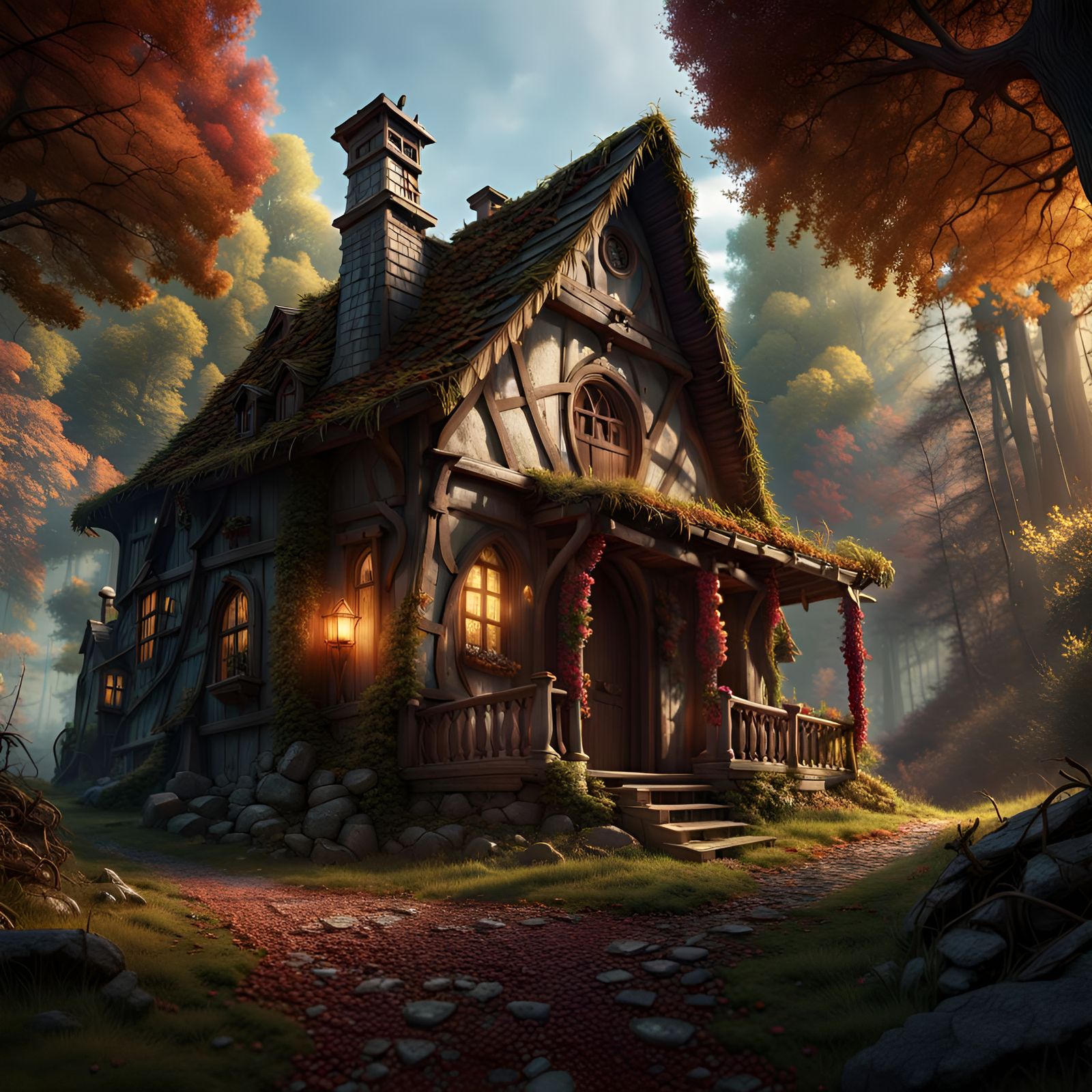 Hansel and Gretel Matte Painting in Unreal Engine 5