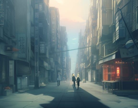 spider town Anime Key Visual, by Makoto Shinkai, Deep Color, Intricate, 8k resolution concept art, Natural Lighting, Bea...