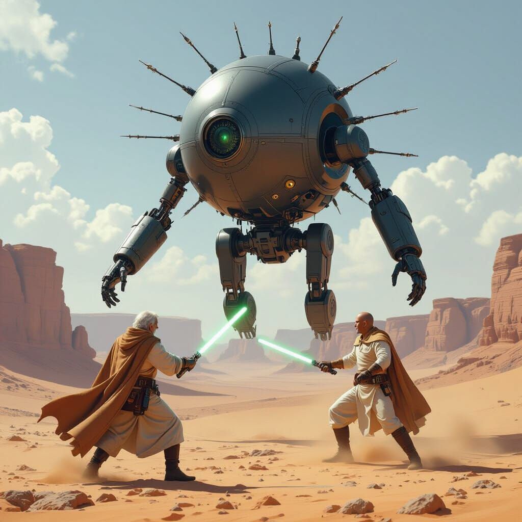 Epic Battle: Mystic Knight vs. Armored Robot