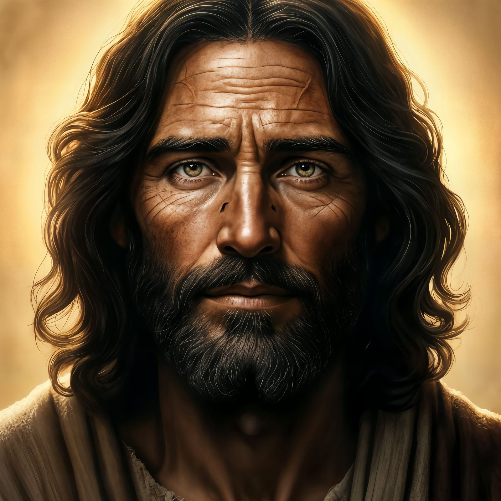 Jesus as a Compassionate Teacher in a Heartwarming Portrait