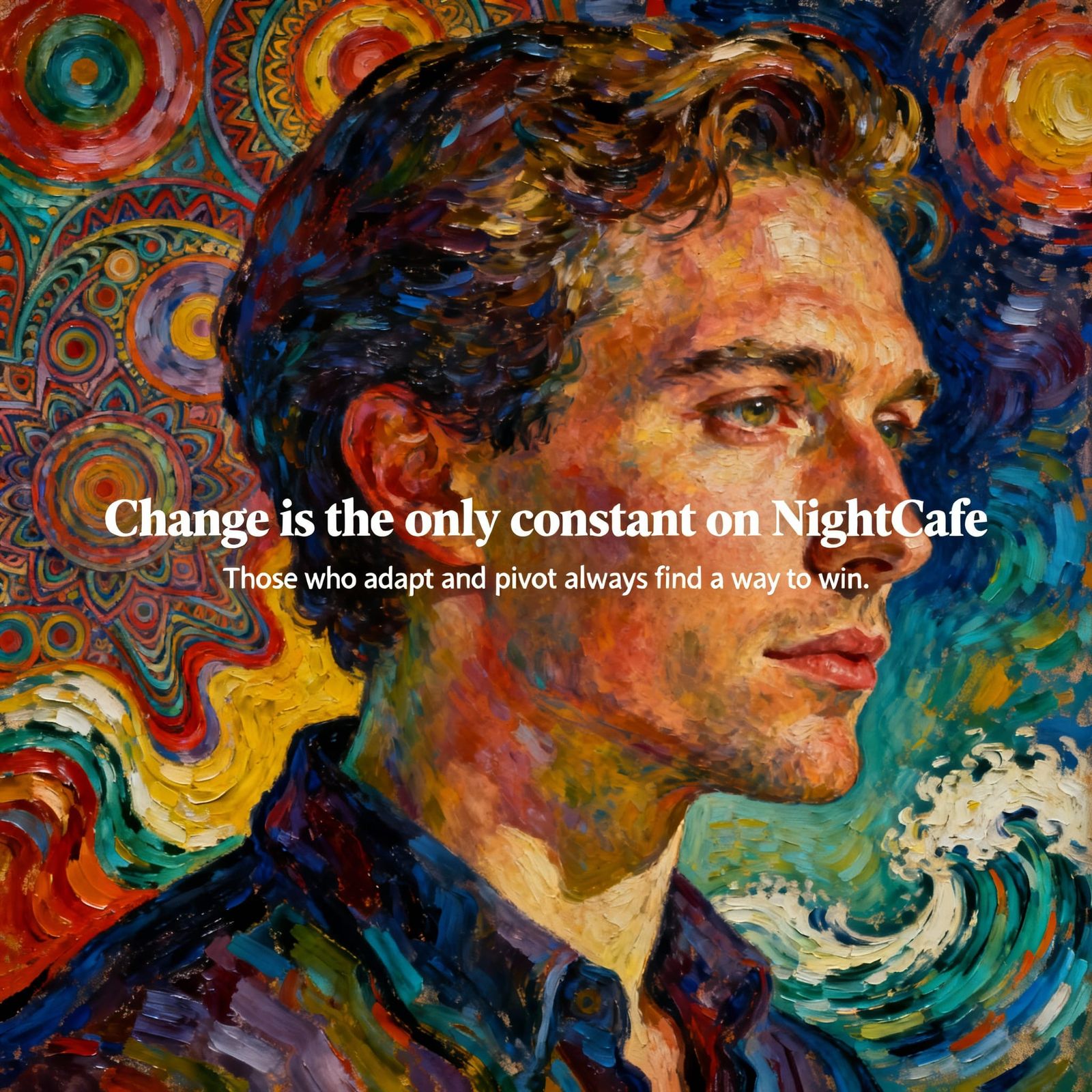 Abstract Vector Fractal with Neo-Impressionist & Post-Impres...