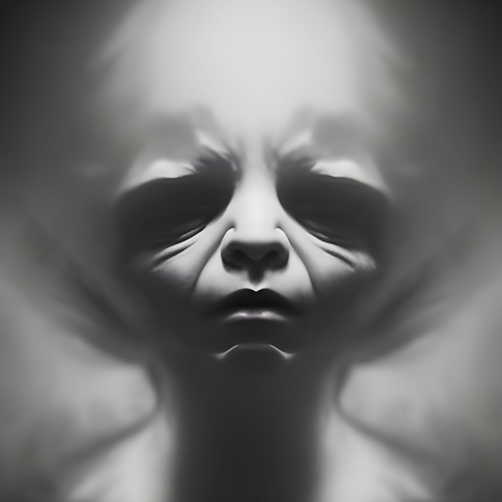 Demonic Child Portrait in Dark Art Style