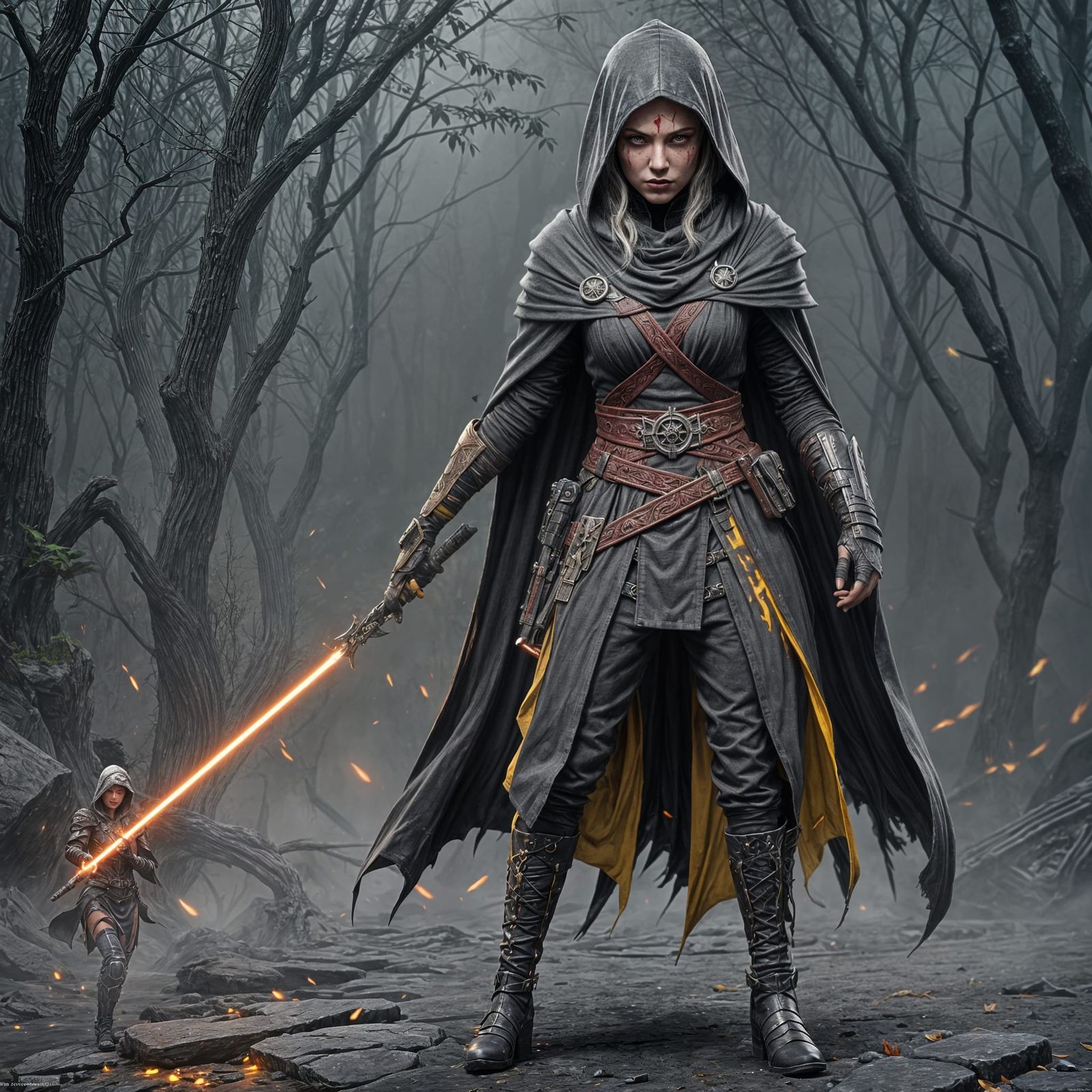 Sith Pureblood Female in Detailed Matte Painting