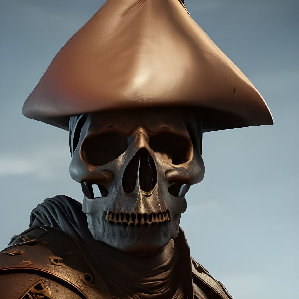 Death as Pirate Captain: Detailed Matte Painting