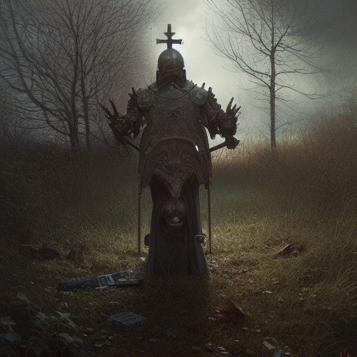 Sinister Weapon in Abandoned House, Photorealistic