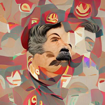 Minimalist Portrait of Joseph Stalin