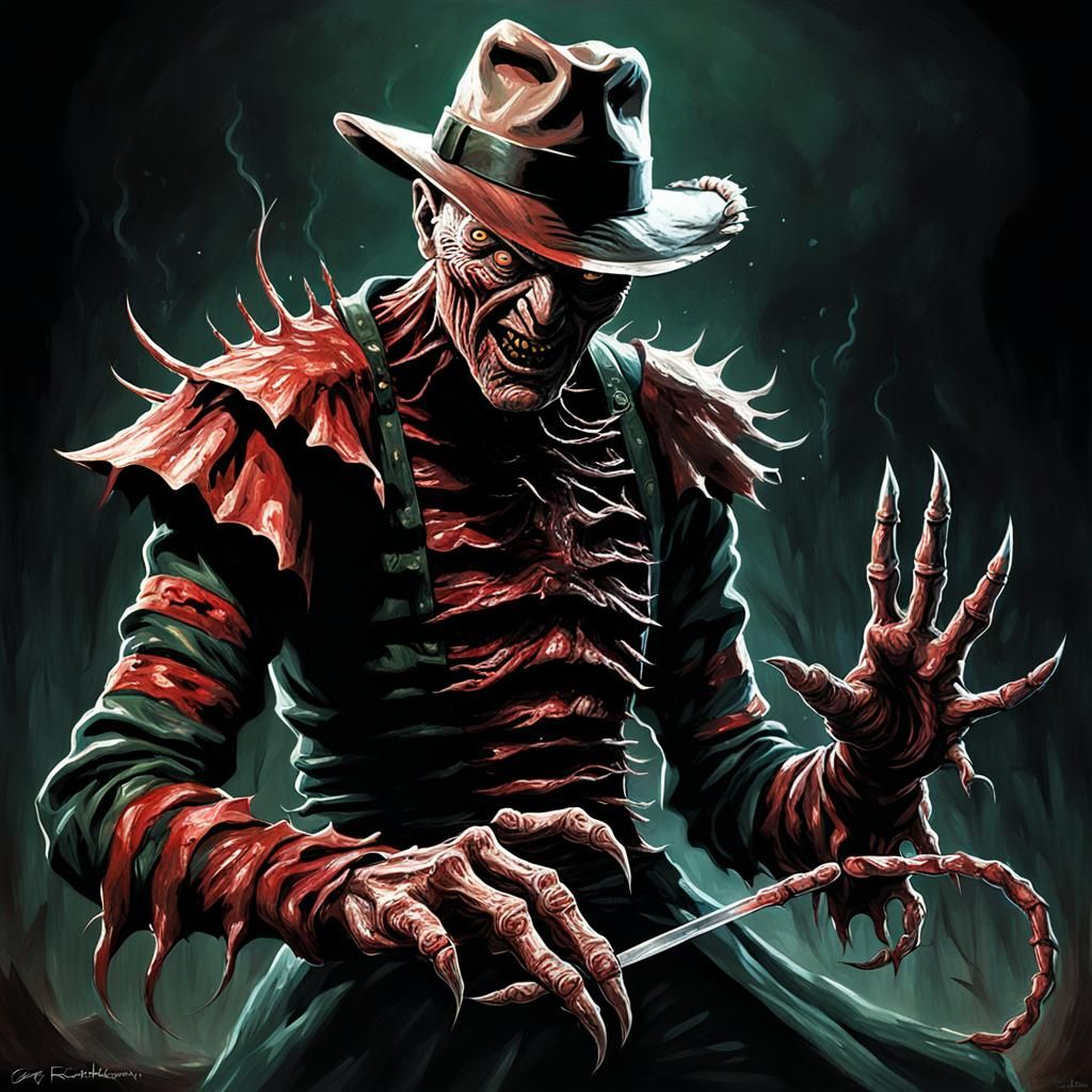 Demonic Lovecraftian Freddy Krueger Artwork