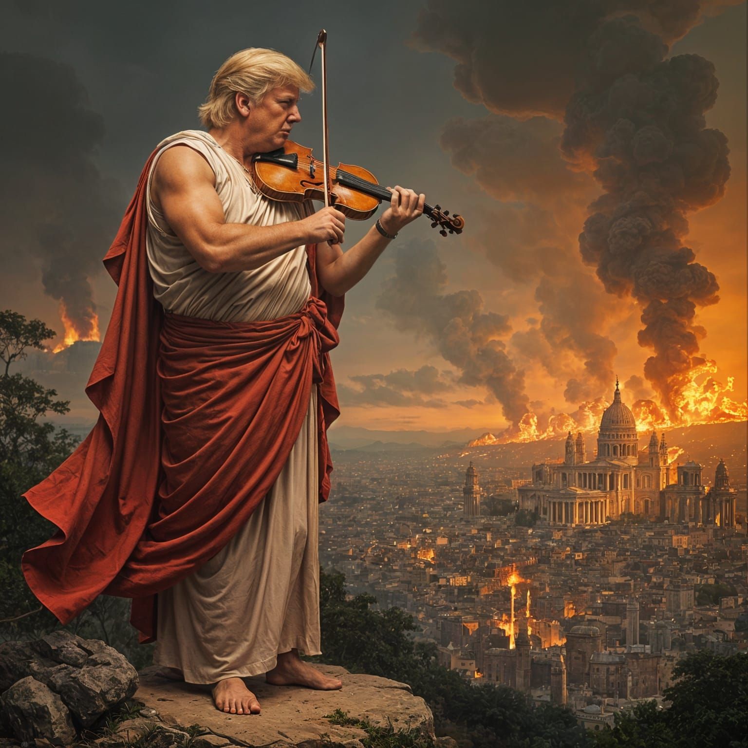 Nero Trump in Ancient Ruins