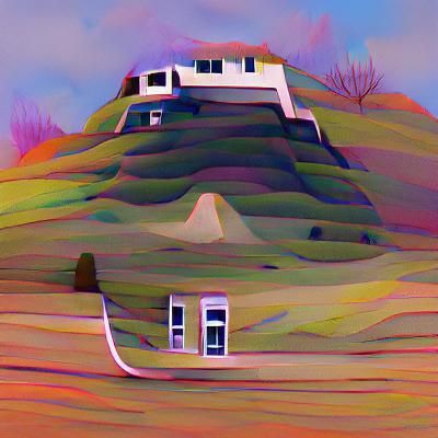 House on a Hill Landscape