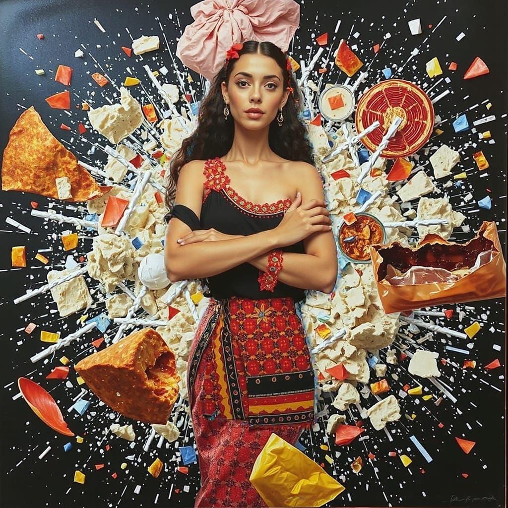 Abstract Image of Digital Disintegration and Fractures