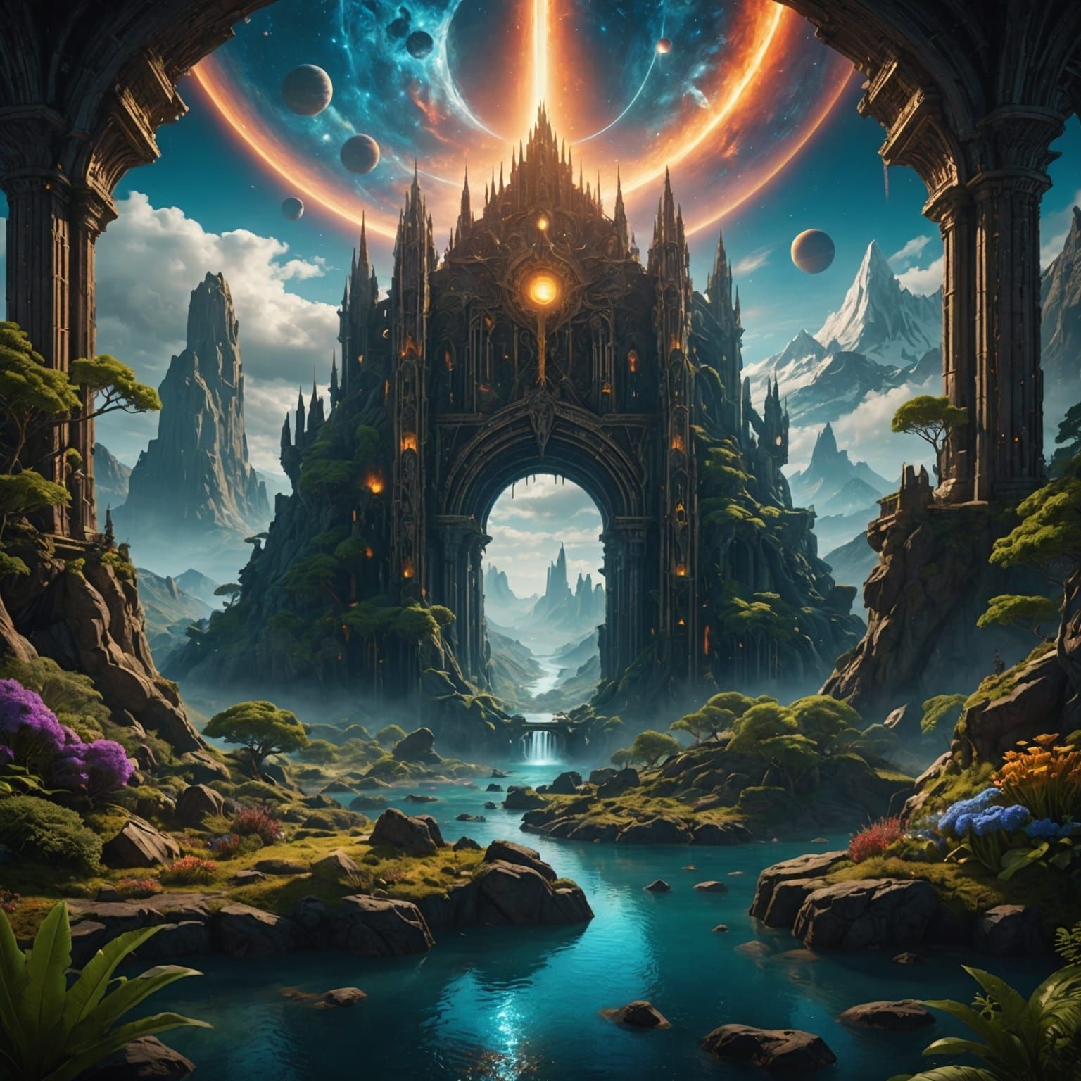 Spiritual Universe of Synchronicity in Detailed Matte Painti...