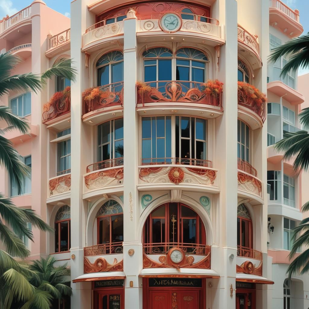 "Magnificent art deco style building mixed with art nouveau