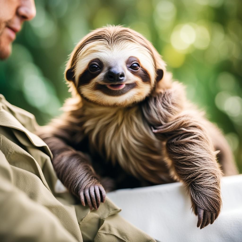 Adorable Baby Sloth Captured in Professional Photo