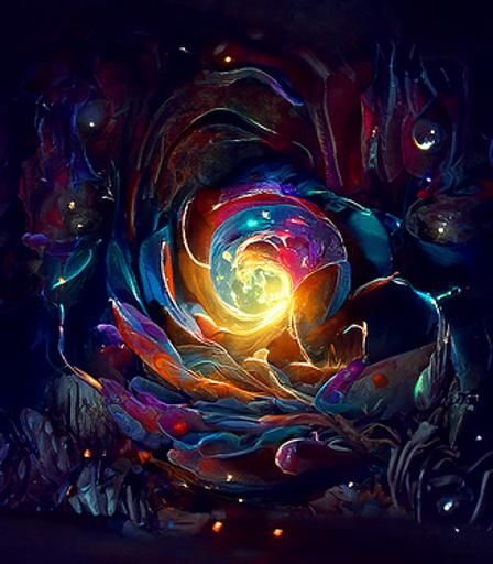 Colorful Spiral Galaxy in Space: Digital Art