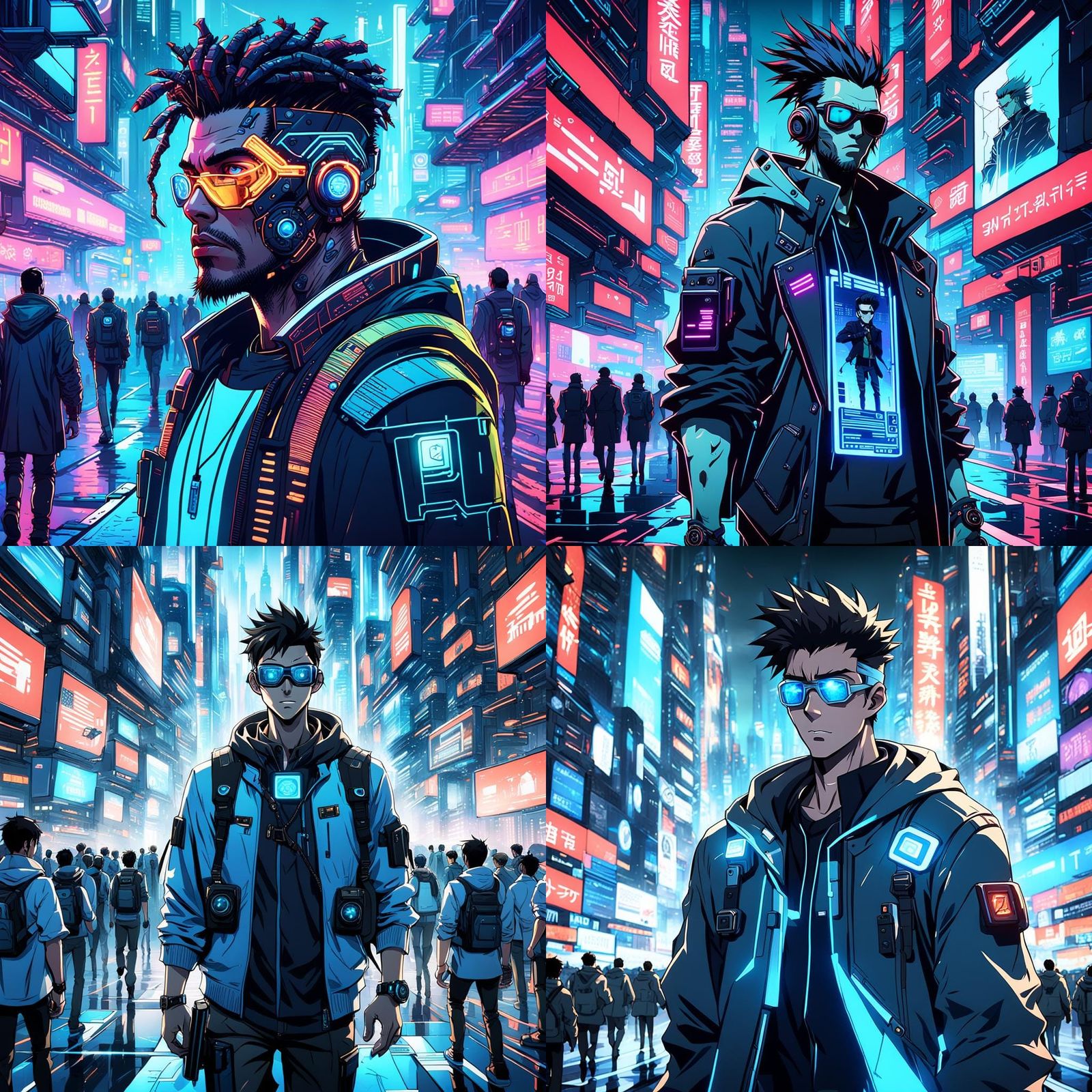 Dystopian Cityscape: A Cyberpunk Vision of Control