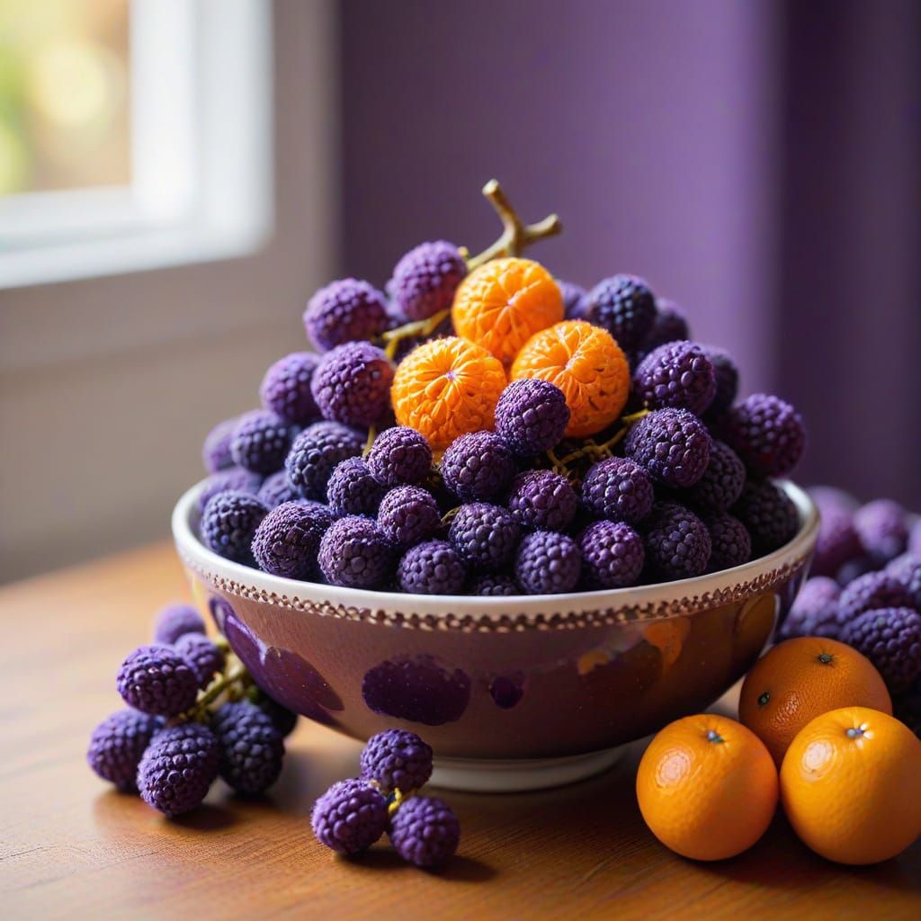 Crocheted Fruit Still Life in Vibrant Photography